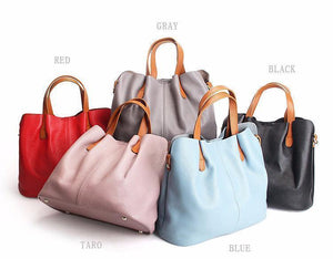 Fashion Two In One Leather Shopper Tote Bag