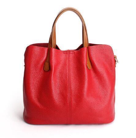 Fashion Two In One Leather Shopper Tote Bag