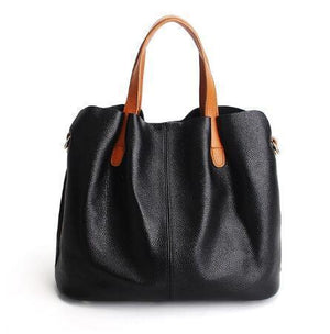 Fashion Two In One Leather Shopper Tote Bag