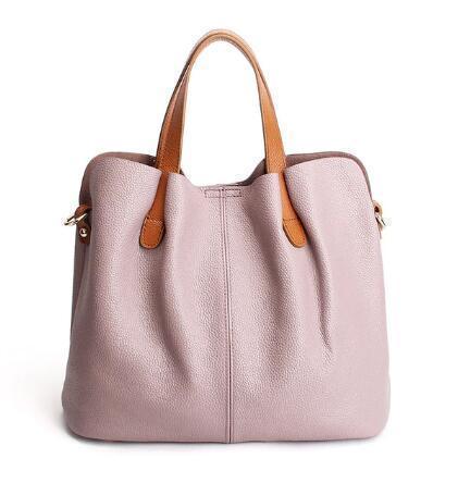 Fashion Two In One Leather Shopper Tote Bag